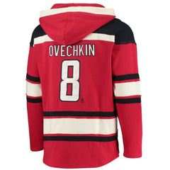 Alexander Ovechkin Washington Capitals '47 Player Name & Number Lacer Pullover Hoodie Red