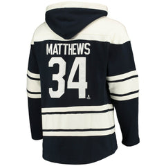 Auston Matthews Toronto Maple Leafs '47 Player Name & Number Lacer Pullover Hoodie Blue