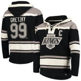Wayne Gretzky Los Angeles Kings '47 Retired Player Name & Number Lacer Pullover Hoodie Black