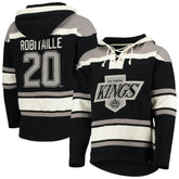 Luc Robitaille Los Angeles Kings '47 Retired Player Name & Number Lacer Pullover Hoodie Black