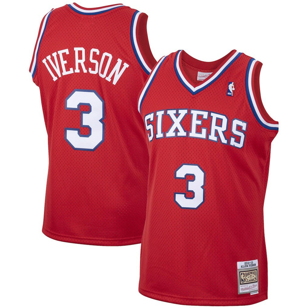 Allen Iverson Philadelphia 76ers 2002/03 Hardwood Classics Swingman Jersey - Red