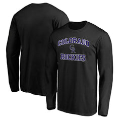 Men's Black Colorado Rockies Team Heart & Soul Long Sleeve T-Shirt