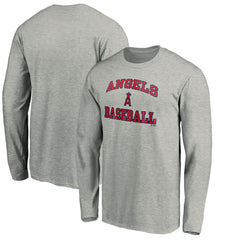 Los Angeles Angels Team Heart & Soul Long Sleeve T-Shirt Heathered Gray