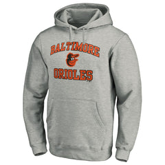 Baltimore Orioles MTO Label Heart & Soul Pullover Hoodie Heather Gray