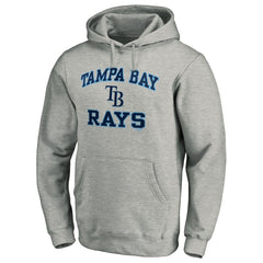 Tampa Bay Rays MTO Label Heart & Soul Pullover Hoodie Heather Gray