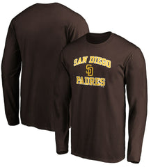 San Diego Padres Team Heart & Soul Long Sleeve T-Shirt Brown