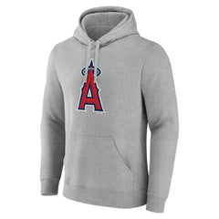 Los Angeles Angels Official Logo Fitted Pullover Hoodie Heather Gray