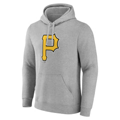 Pittsburgh Pirates Official Logo Fitted Pullover Hoodie Heather Gray