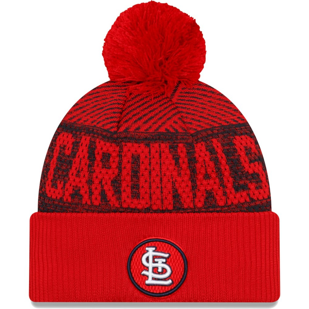 St. Louis Cardinals Authentic Collection Sport Cuffed Knit Hat with Pom Red | New Era