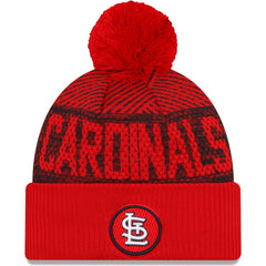 St. Louis Cardinals Authentic Collection Sport Cuffed Knit Hat with Pom Red | New Era