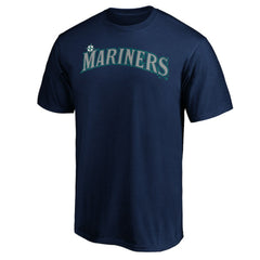 Seattle Mariners Official Wordmark Team T-Shirt Navy