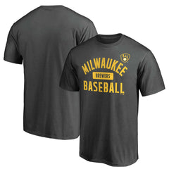Milwaukee Brewers Iconic Primary Pill T-Shirt Charcoal