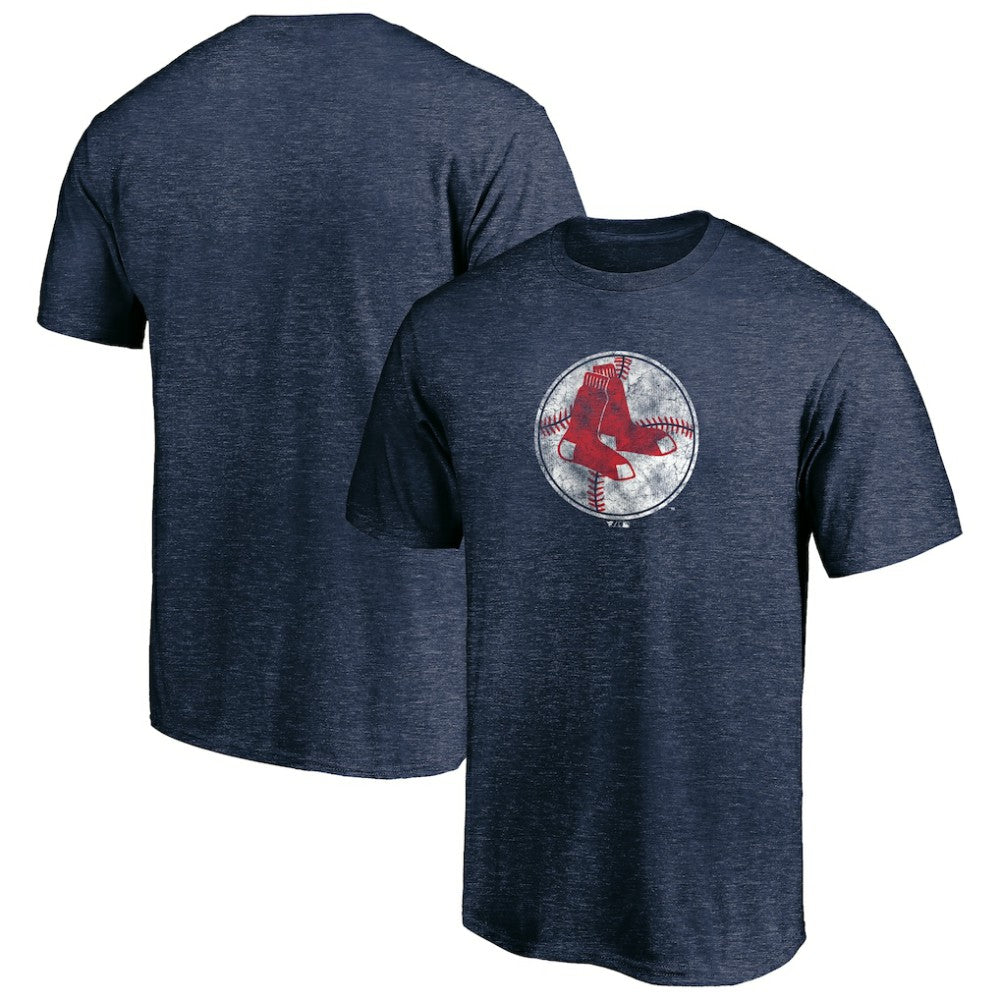 Boston Red Sox Cooperstown Collection True Classics Throwback Logo Tri-Blend T-Shirt Navy