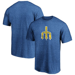 Seattle Mariners Cooperstown Collection True Classics Throwback Logo Tri-Blend T-Shirt Royal