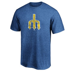 Seattle Mariners Cooperstown Collection True Classics Throwback Logo Tri-Blend T-Shirt Royal
