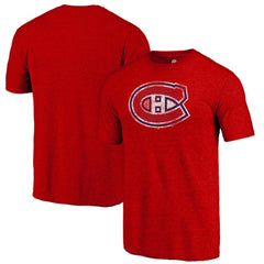 Montreal Canadiens Distressed Tri-Blend T-Shirt Red