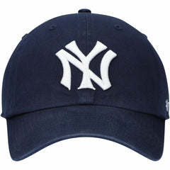 New York Yankees Logo Cooperstown Collection Clean Up Adjustable Hat Navy | 47 brand