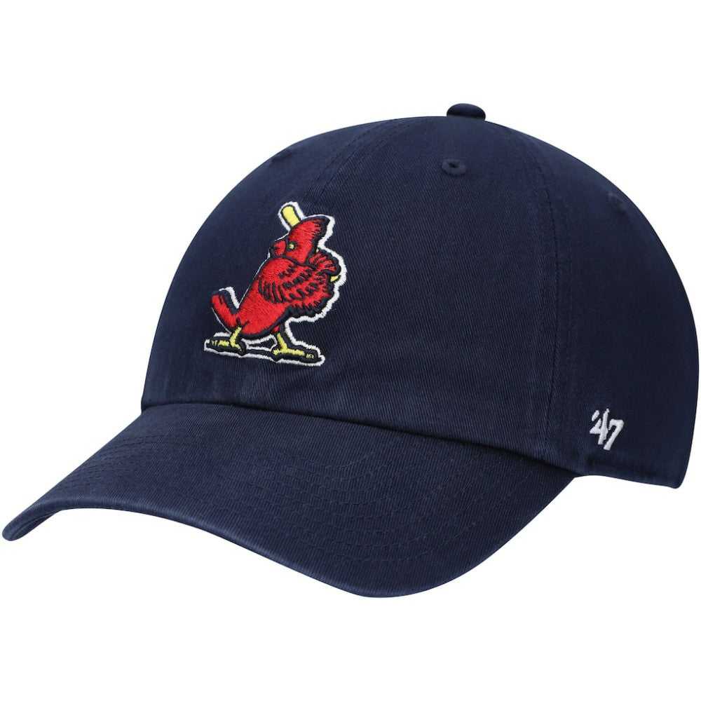 St. Louis Cardinals Logo Cooperstown Collection Clean Up Adjustable Hat Navy | 47 brand