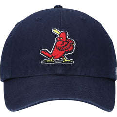 St. Louis Cardinals Logo Cooperstown Collection Clean Up Adjustable Hat Navy | 47 brand