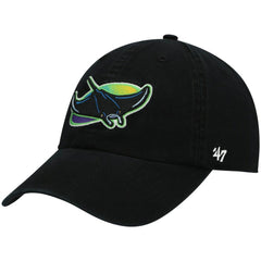 Tampa Bay Rays 2000 Logo Cooperstown Collection Clean Up Adjustable Hat Black | 47 brand