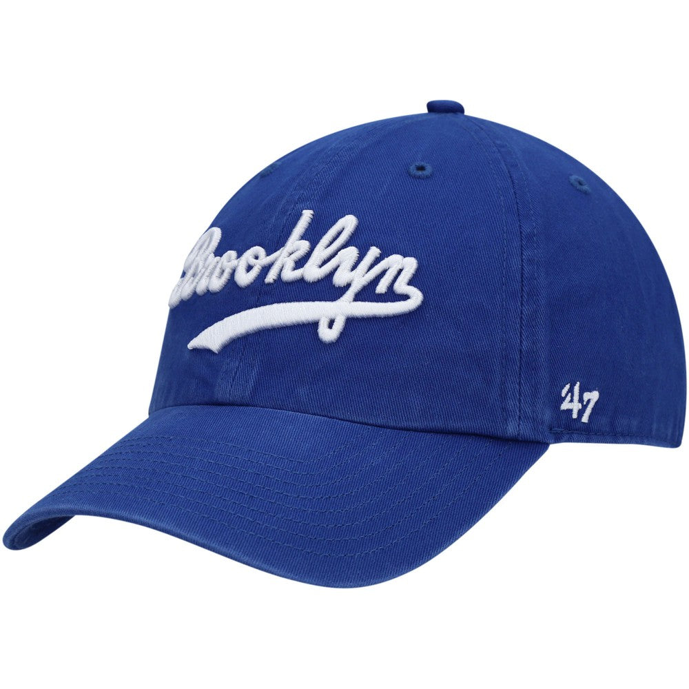 Brooklyn Dodgers Logo Cooperstown Collection Clean Up Adjustable Hat Royal | 47 brand