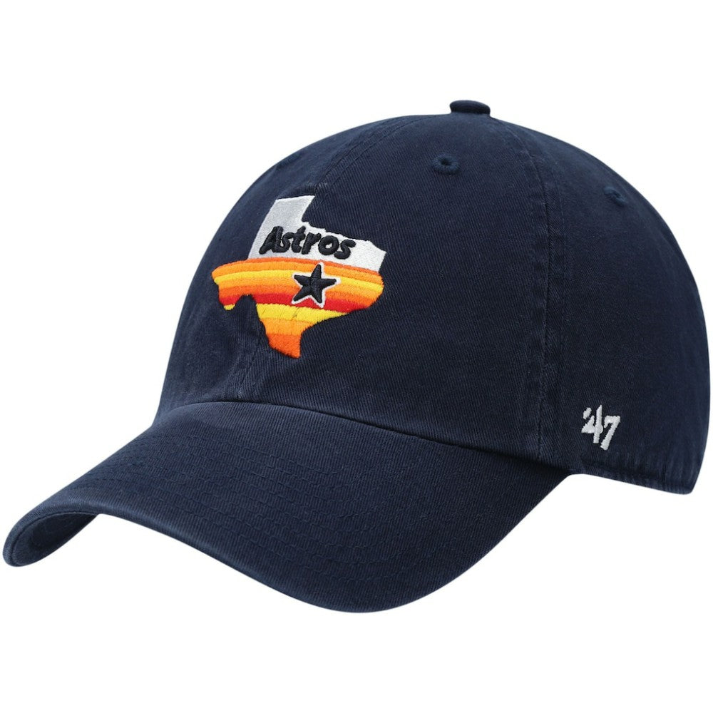 Houston Astros 1984 Logo Cooperstown Collection Clean Up Adjustable Hat Navy | 47 brand