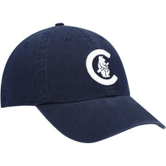 Chicago Cubs C Bear Logo Cooperstown Collection Clean Up Adjustable Hat Navy | 47 brand
