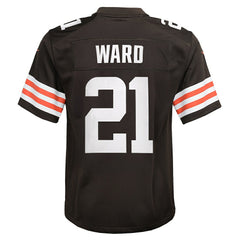 Denzel Ward Cleveland Browns Youth Game Jersey - Brown