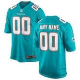 Miami Dolphins Custom Game Jersey - Aqua