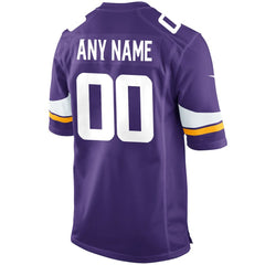 Minnesota Vikings Custom Game Jersey - Purple
