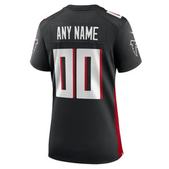 Atlanta Falcons Women's Custom Game Jersey - Black