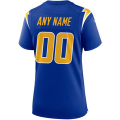 Los Angeles Chargers Women's Alternate Custom Game Jersey - Royal