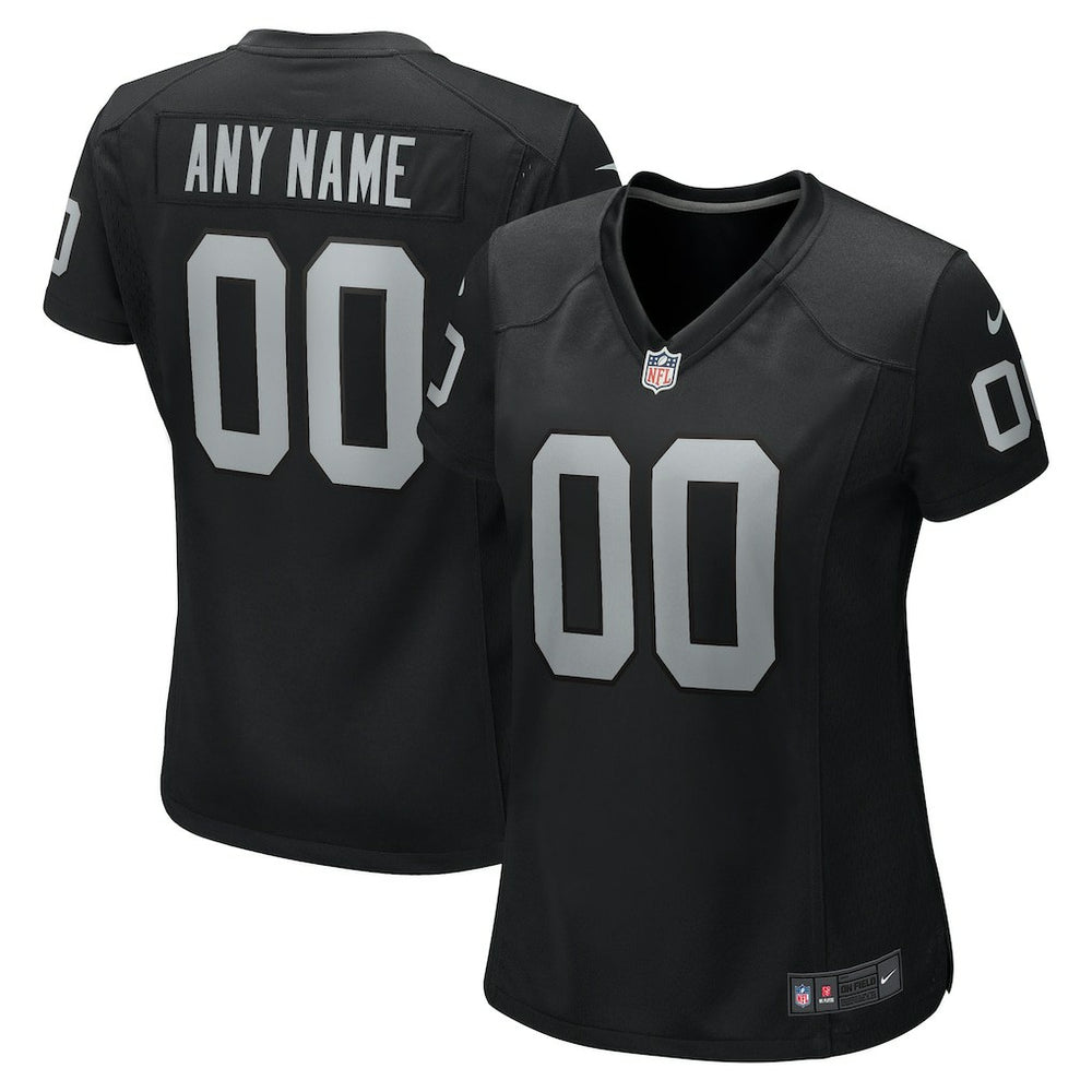 Las Vegas Raiders Women's Custom Game Jersey - Black