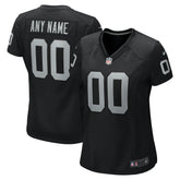Las Vegas Raiders Women's Custom Game Jersey - Black
