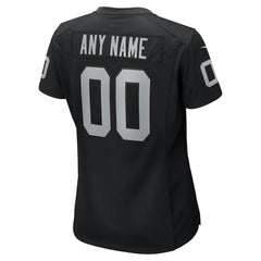 Las Vegas Raiders Women's Custom Game Jersey - Black
