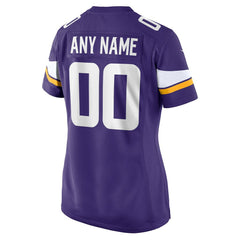 Minnesota Vikings Women's Custom Game Jersey - Purple