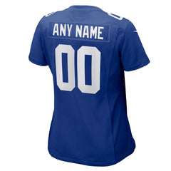 New York Giants Women's Custom Jersey - Royal