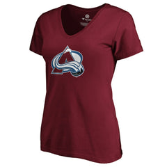 Nathan MacKinnon Colorado Avalanche Women's Playmaker V-Neck T-Shirt Garnet