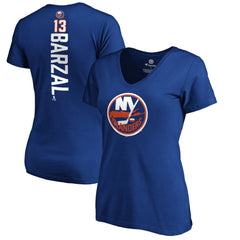 Mathew Barzal New York Islanders Women's Playmaker V-Neck T-Shirt Royal