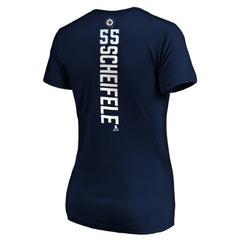 Mark Scheifele Winnipeg Jets Women's Playmaker V-Neck T-Shirt Navy