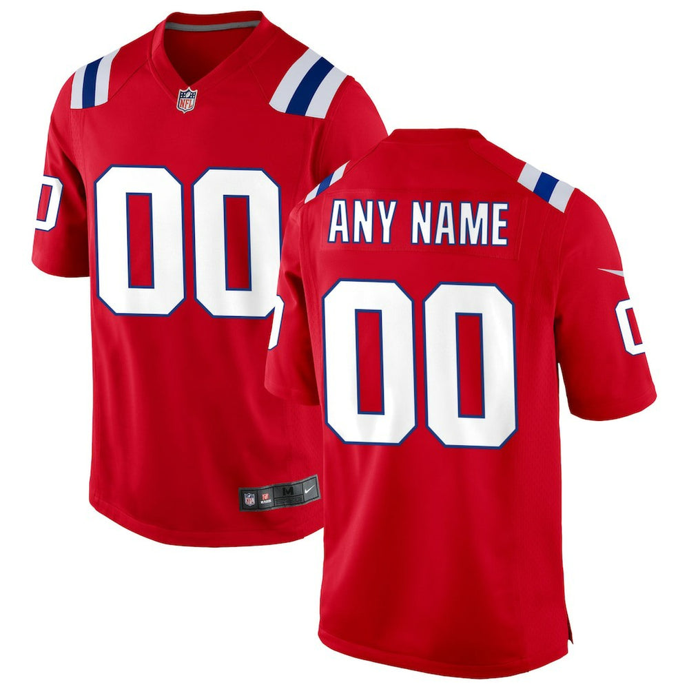 New England Patriots Alternate Custom Jersey - Red