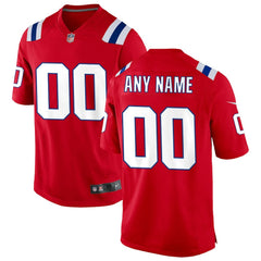 New England Patriots Alternate Custom Jersey - Red
