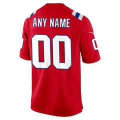 New England Patriots Alternate Custom Jersey - Red