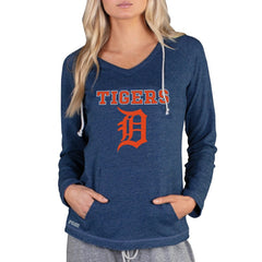 Detroit Tigers Concepts Sport Women's Mainstream Terry Long Sleeve Hoodie Top Navy