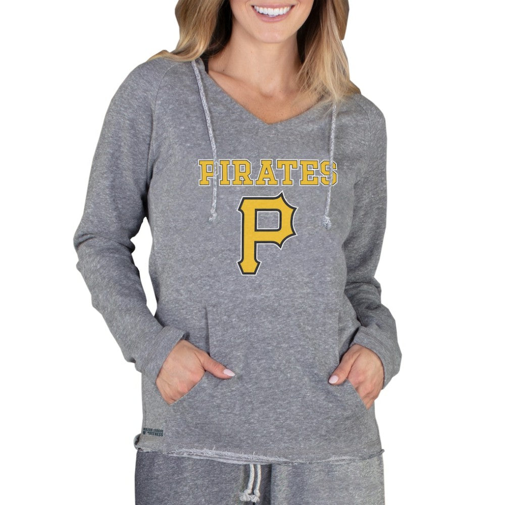 Pittsburgh Pirates Concepts Sport Women's Mainstream Terry Long Sleeve Hoodie Top Gray