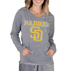 San Diego Padres Concepts Sport Women's Mainstream Terry Long Sleeve Hoodie Top Gray