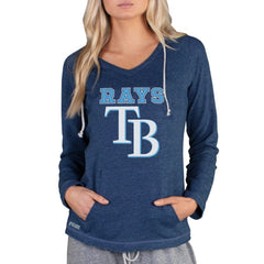 Tampa Bay Rays Concepts Sport Women's Mainstream Terry Long Sleeve Hoodie Top Navy