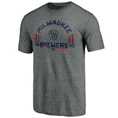 Milwaukee Brewers Team Freedom Tri-Blend T-Shirt Gray