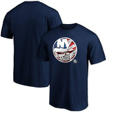 New York Islanders Banner Wave Logo T-Shirt Navy