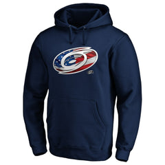 Carolina Hurricanes Banner Wave Logo Pullover Hoodie Navy
